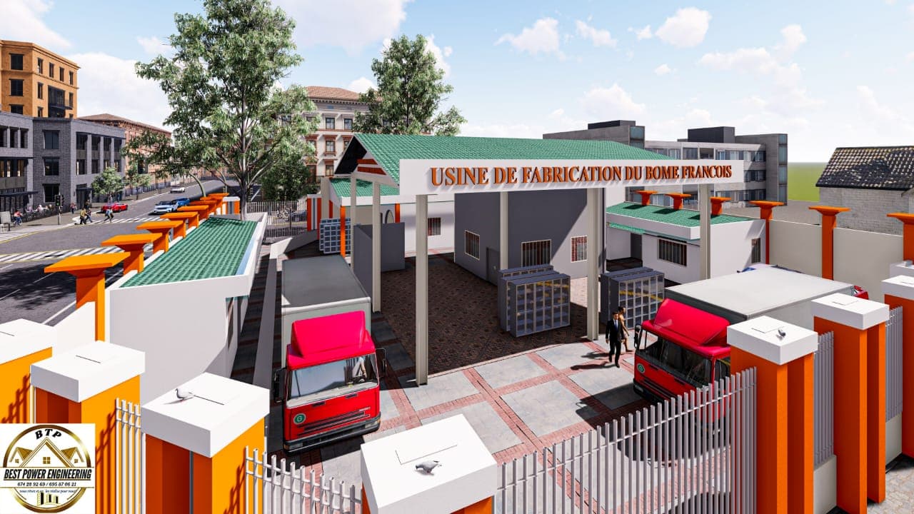 Construction d une usine de fabrication du Bome François